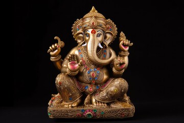Divine Splendor: Captivating Image of Lord Ganesha, generative AI