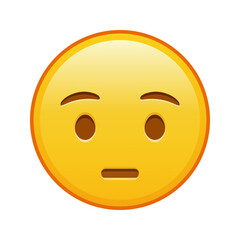 Hushed face Large size of yellow emoji smile