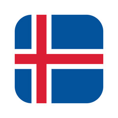 Obraz premium Iceland flag simple illustration for independence day or election