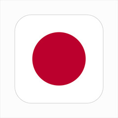 Japan flag simple illustration for independence day or election