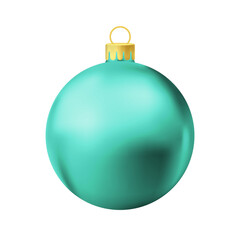 Turquoise Christmas tree ball