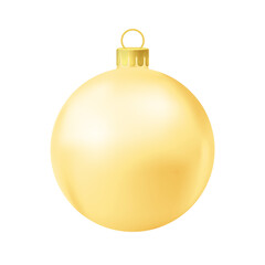 Yellow Christmas tree ball