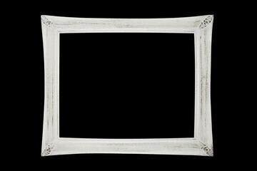 Curved shabby chic photo frame templated isolated decor romantic girly