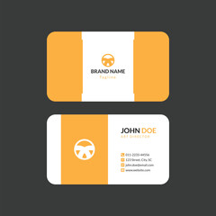 Clean modern corporate business card template
