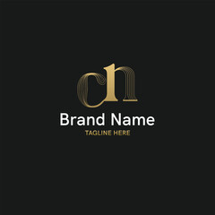 Modern and minimalistic Initial Logo with letter cn