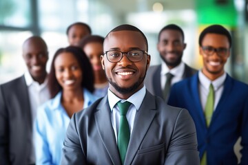 Fototapeta premium An illustration of a group of business people , AI Generated