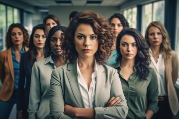 Fototapeta premium An illustration of a group of business people , AI Generated