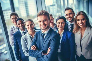 Obraz premium An illustration of a group of business people , AI Generated