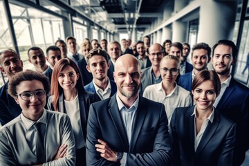 Fototapeta premium An illustration of a group of business people , AI Generated