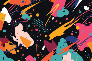 Colorful vibrant memphis seamless pattern. Fashion design 80-90s. Bright stylish texture.