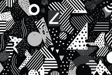 Obraz premium Colorful vibrant memphis seamless pattern. Fashion design 80-90s. Bright stylish texture.