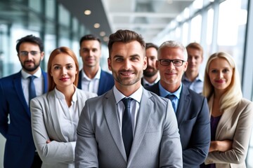 Obraz premium An illustration of a group of business people , AI Generated