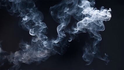 Smoke na black background, generative ai