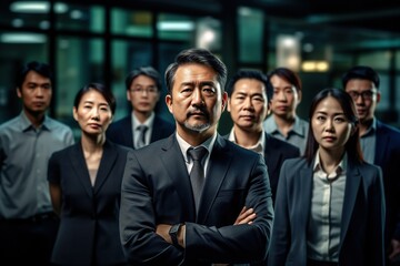 An illustration of a group of business people ,  AI Generated