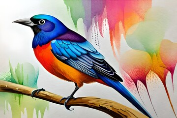 beautiful sketches of animals and water colours arts Generative Ai technology
