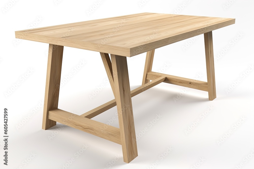 Poster table mockup isolated on white background. generated by ai.