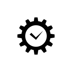 gears icon silhouette design template vector