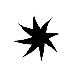 LEAF icon silhouette design template vector