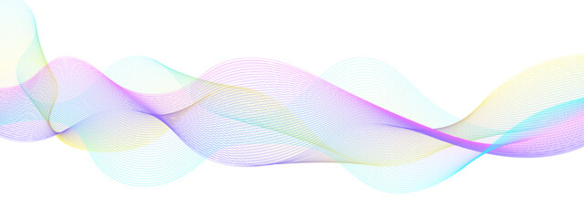 Abstract colorful wave and curve lines with technology background. Abstract frequency sound wave technology and science background. Wavy banner, template design.
