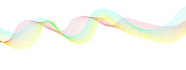 Abstract colorful wave and curve lines with technology background. Abstract wavy lines for science, technology, banner, business, template, flyer design.