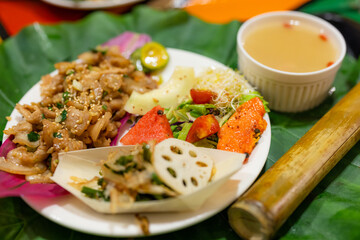 Taiwanese local food cuisine stir fried pork