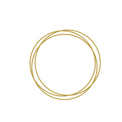 Golden Round Frame 