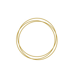 Golden Round Frame 