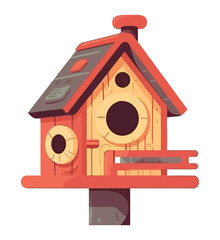Obraz na płótnie Canvas Cute birdhouse decoration on tree