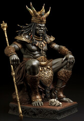 Fototapeta premium A close up view of king Shaka the Zulu king
