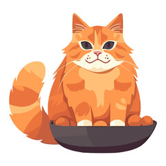 Cute kitten sitting on white background