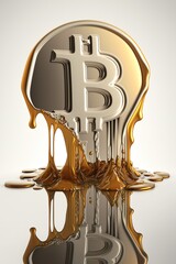 melting coin with liquid metal - Melting Asset: The Illusory Nature of Bitcoin as Digital Currency