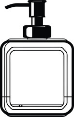 Soap Dispenser Logo Monochrome Design Style
