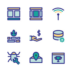 search engine optimization icons set