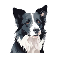 Loyal German Shepherd puppy sitting and watching