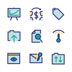 search engine optimization icons set