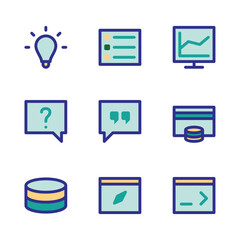search engine optimization icons set