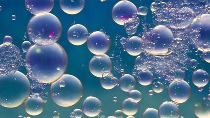 Bubbles bubble drops of water, generative ai - obrazy, fototapety, plakaty