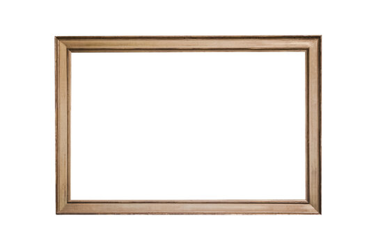 Thin elegant photo frame simple minimalist isolated wood plain element