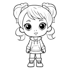 Coloring page girl