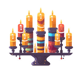 Burning candles symbolizes celebration