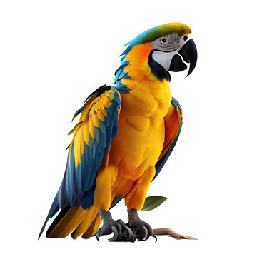 yellow macaw clip art  Ai generated image