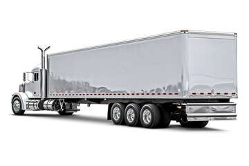 semi trailer isolated on white background. Generated by AI.