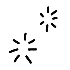 Hand drawn illustration of sparkles in doodle style