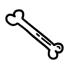 Vector isolated bone illustration in doodle style