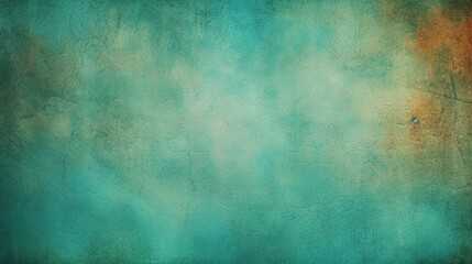 Fototapeta na wymiar Green, turquoise seamless texture for backgrounds, vintage, antique wallpaper, blurred parchment. Generative AI.