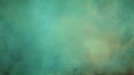 Obraz premium Green, turquoise seamless texture for backgrounds, vintage, antique wallpaper, blurred parchment. Generative AI.