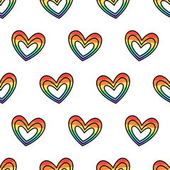 Gay Pride Seamless pattern, LGBT rights background
