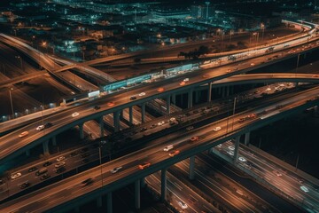 Overview of hectic expressway. Generative AI
