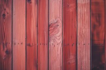 Red wooden planks background. red wood backdrop. High quality photo Generative AI