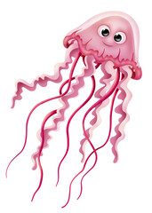 Cute pink jellyfish